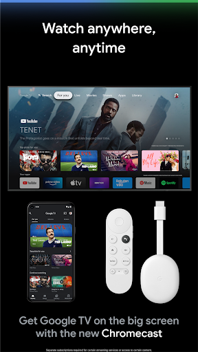 Google TV ekran görüntüsü