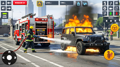 Fire Truck: Truck Driving Game ekran görüntüsü