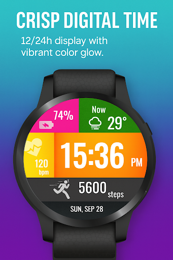 Color Dash Tiles WatchFace ekran görüntüsü