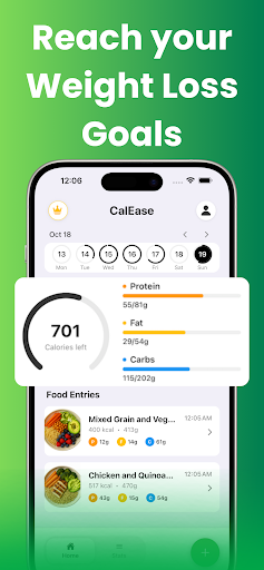 CalEase : AI Calorie Tracker ekran görüntüsü