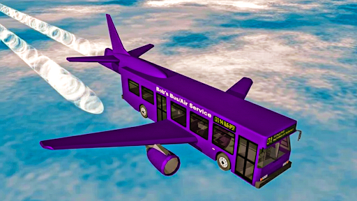 Flying Bus Games Simulator 3D ekran görüntüsü
