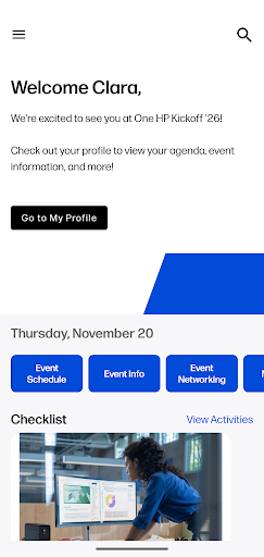 HP Events ekran görüntüsü