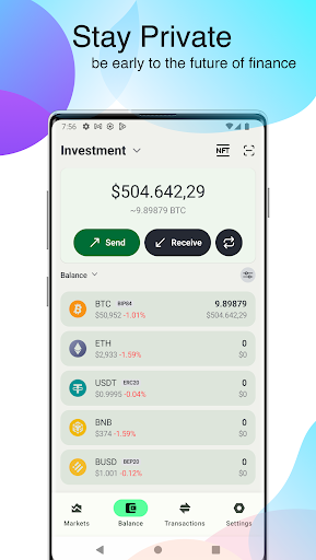 Bitcoin Wallet & Crypto Market ekran görüntüsü