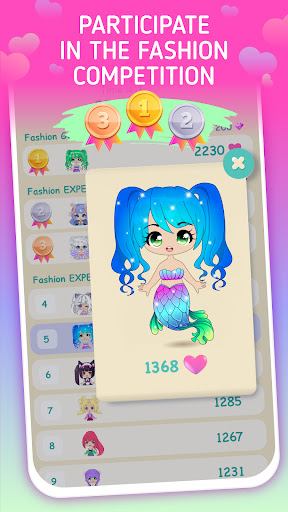 Chibi Dress Up Games for Girls ekran görüntüsü