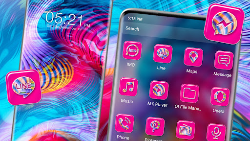 Colorful Waves Theme ekran görüntüsü
