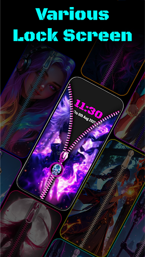Wallpaper & Zipper Lock Screen ekran görüntüsü