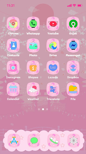 Wow Cute Pink Fox Icon Pack ekran görüntüsü