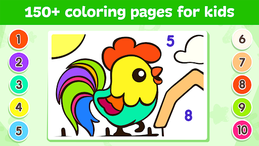 Coloring for Kids: By Number ekran görüntüsü