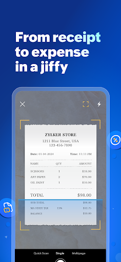 Muhasebe Uygulaması Zoho Books ekran görüntüsü