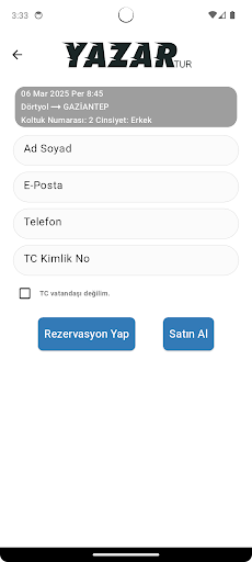 Yazar Tur ekran görüntüsü