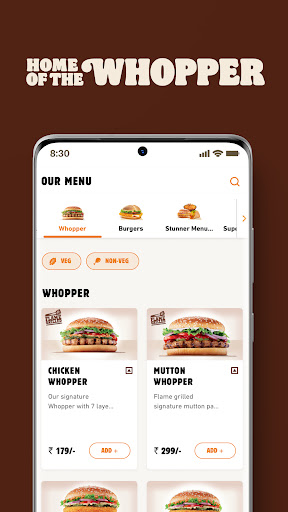 Burger King India ekran görüntüsü