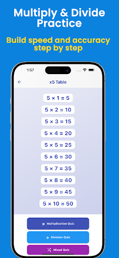 Times Tables: Multiplication ekran görüntüsü