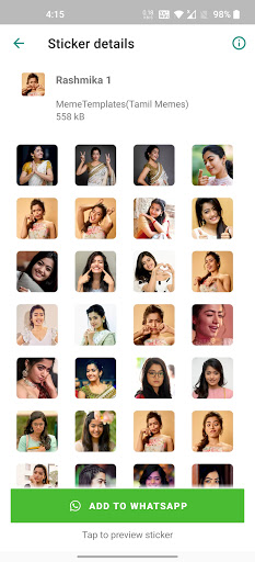 Rashmika Stickers ekran görüntüsü