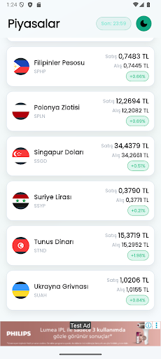 Canlı Döviz Kurları ekran görüntüsü