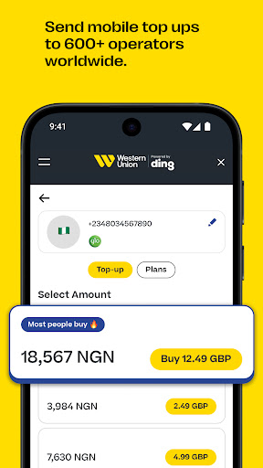 Western Union Money Transfer ekran görüntüsü