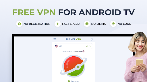 Planet Free VPN for Android TV ekran görüntüsü