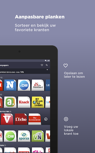 Belgische Kranten ekran görüntüsü