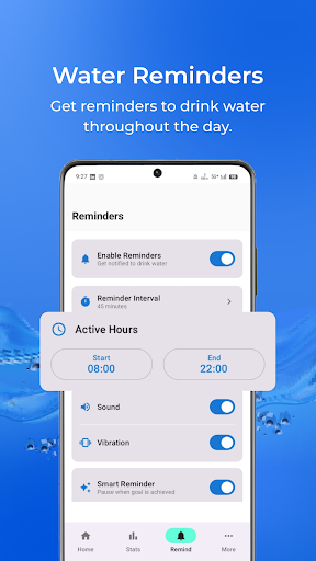 Water Tracker & Reminder App ekran görüntüsü