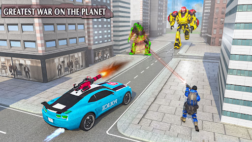 Police Flying Robot Car Game ekran görüntüsü
