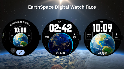 EarthSpace Digital Watch Face ekran görüntüsü