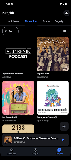 Podcast Uygulaması ekran görüntüsü
