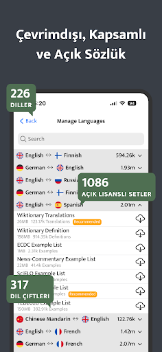 OpenDict - Çevrimdışı Sözlük ekran görüntüsü