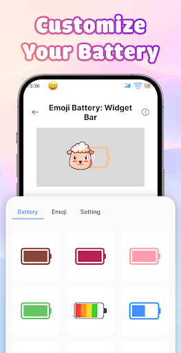 Emoji Battery: Widget Bar ekran görüntüsü