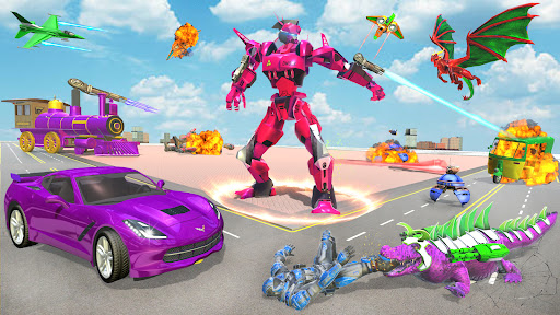 Crocodile Robot Car Games 3d ekran görüntüsü