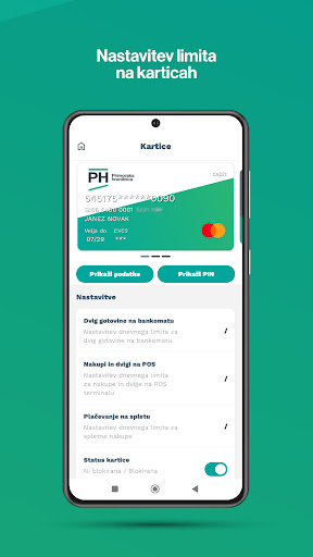 Mobilna banka m@HIP ekran görüntüsü