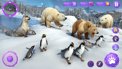 Arctic Polar Bear Family Sim ekran görüntüsü