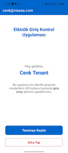 Bilet.com Etkinlik QR Okuyucu ekran görüntüsü