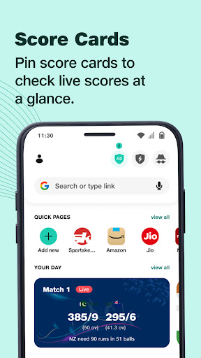 JioSphere: Web Browser ekran görüntüsü