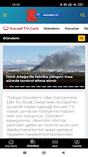 Kocaeli TV ekran görüntüsü