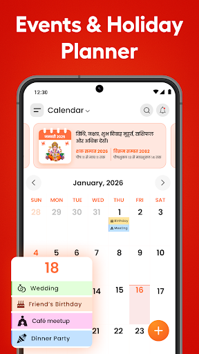 Hindi Calendar 2026 - Panchang ekran görüntüsü