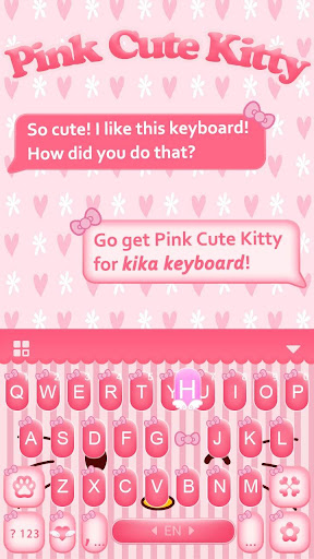 Pink Cute Kitty Tema ekran görüntüsü