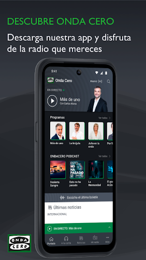 Onda Cero: radio FM y podcast ekran görüntüsü
