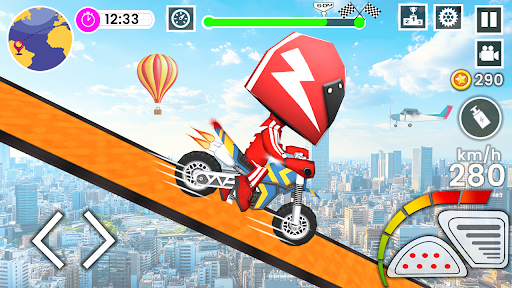 Toon Moto Bikes Stunts Racer ekran görüntüsü