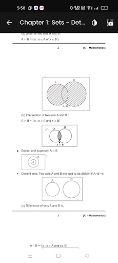 Class 11 Maths NCERT Solutions ekran görüntüsü