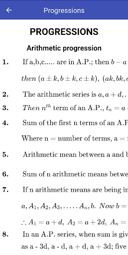 Math Formulas IIT JEE AIEEE ekran görüntüsü