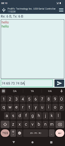 Seri Terminal - RS232/485 ekran görüntüsü