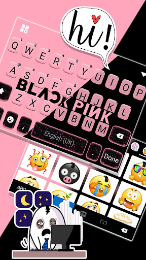 Black Pink Simple Klavye Arkap ekran görüntüsü