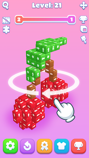 Cube Away 3D: Tap block out ekran görüntüsü