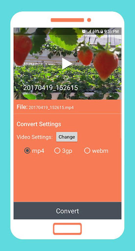 To mp4 3gp webm Video Converte ekran görüntüsü