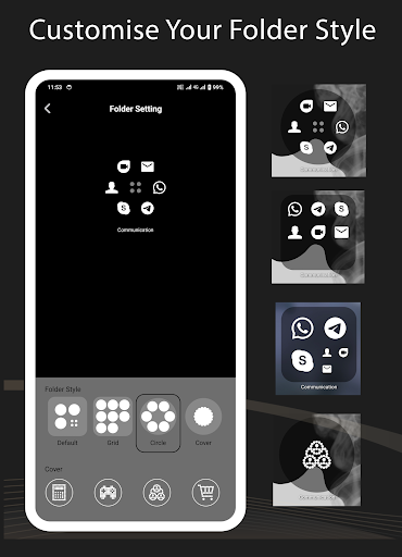 Nil Launcher - Theme, Folder ekran görüntüsü