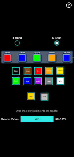 Resistor Color Band Calculator ekran görüntüsü