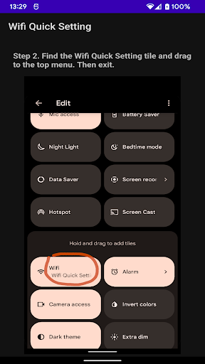 Wifi Quick Setting: Android 12 ekran görüntüsü
