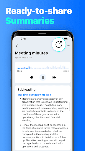 AI Meeting Notes: Auto Summary ekran görüntüsü