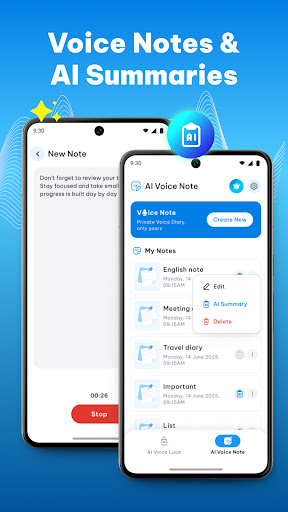 AI Voice Lock Screen - AI Note ekran görüntüsü