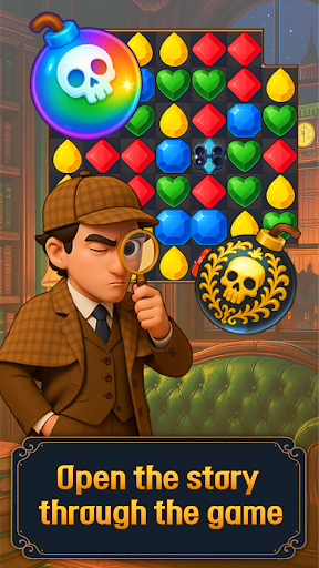 Sherlock Holmes Mystery Match3 ekran görüntüsü