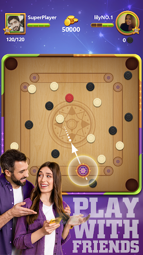 Carrom Super: Disc Game ekran görüntüsü